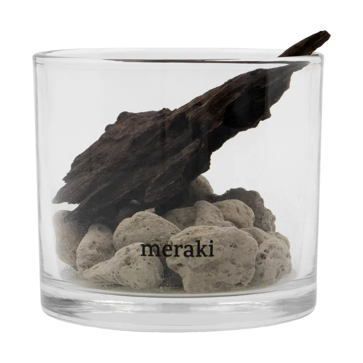 Meraki geurverspreider lavasteen en hout - Zwart - Meraki