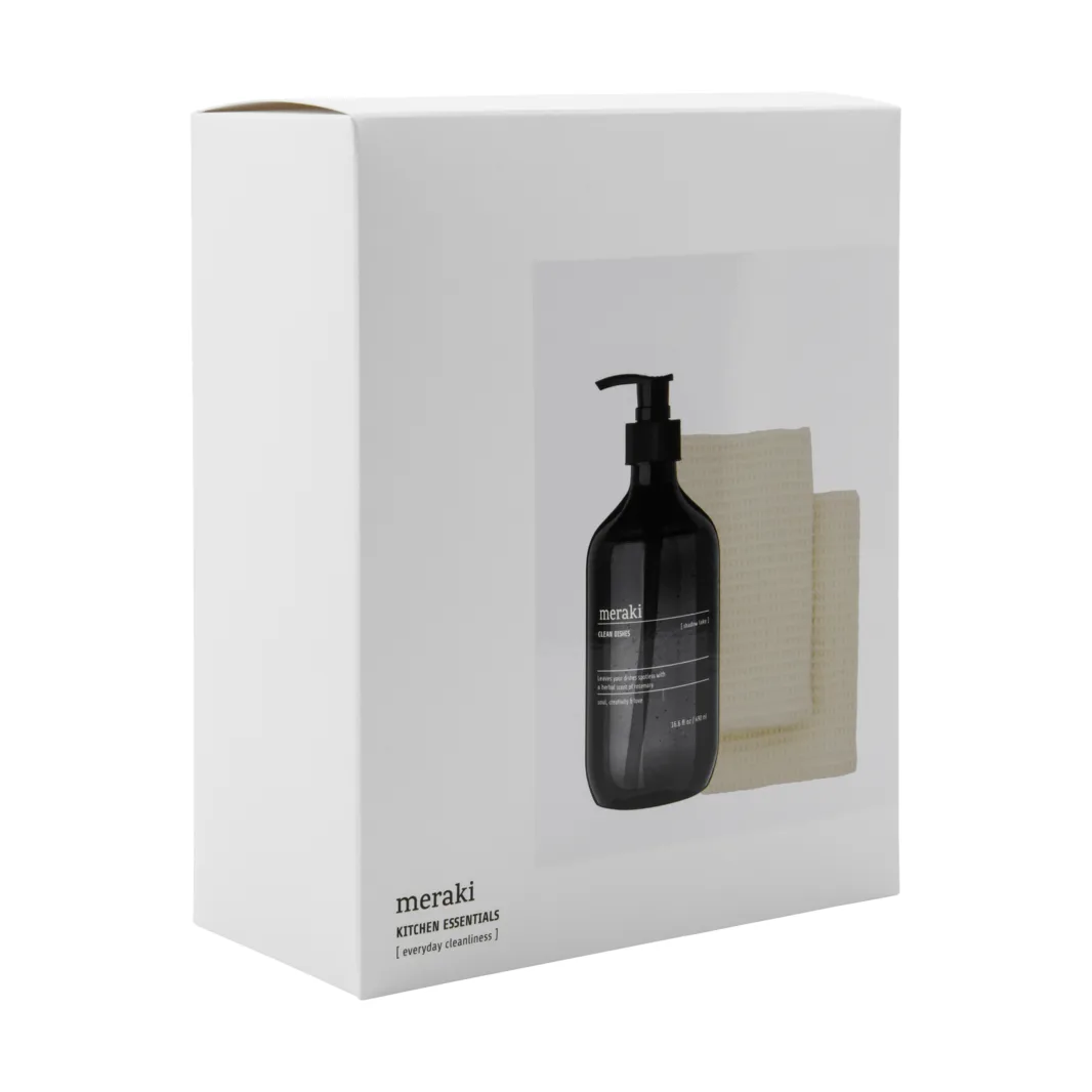 Meraki giftset afwasmiddel en vaatdoek 3 delig, Shadowmeer Meraki