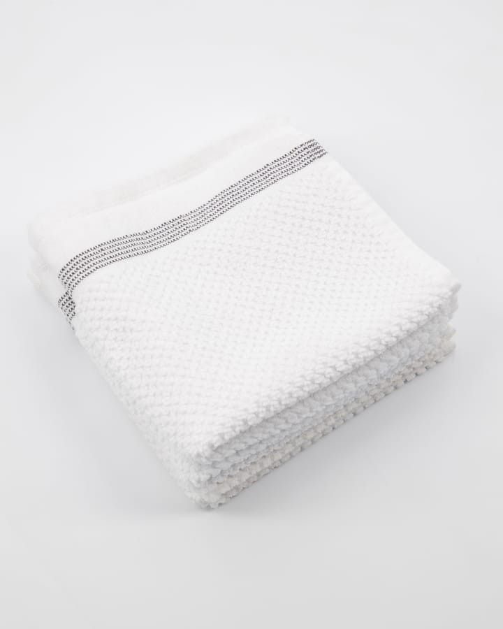 Meraki handdoek wit met grijze strepen 3-pack - 30x30 cm - Meraki