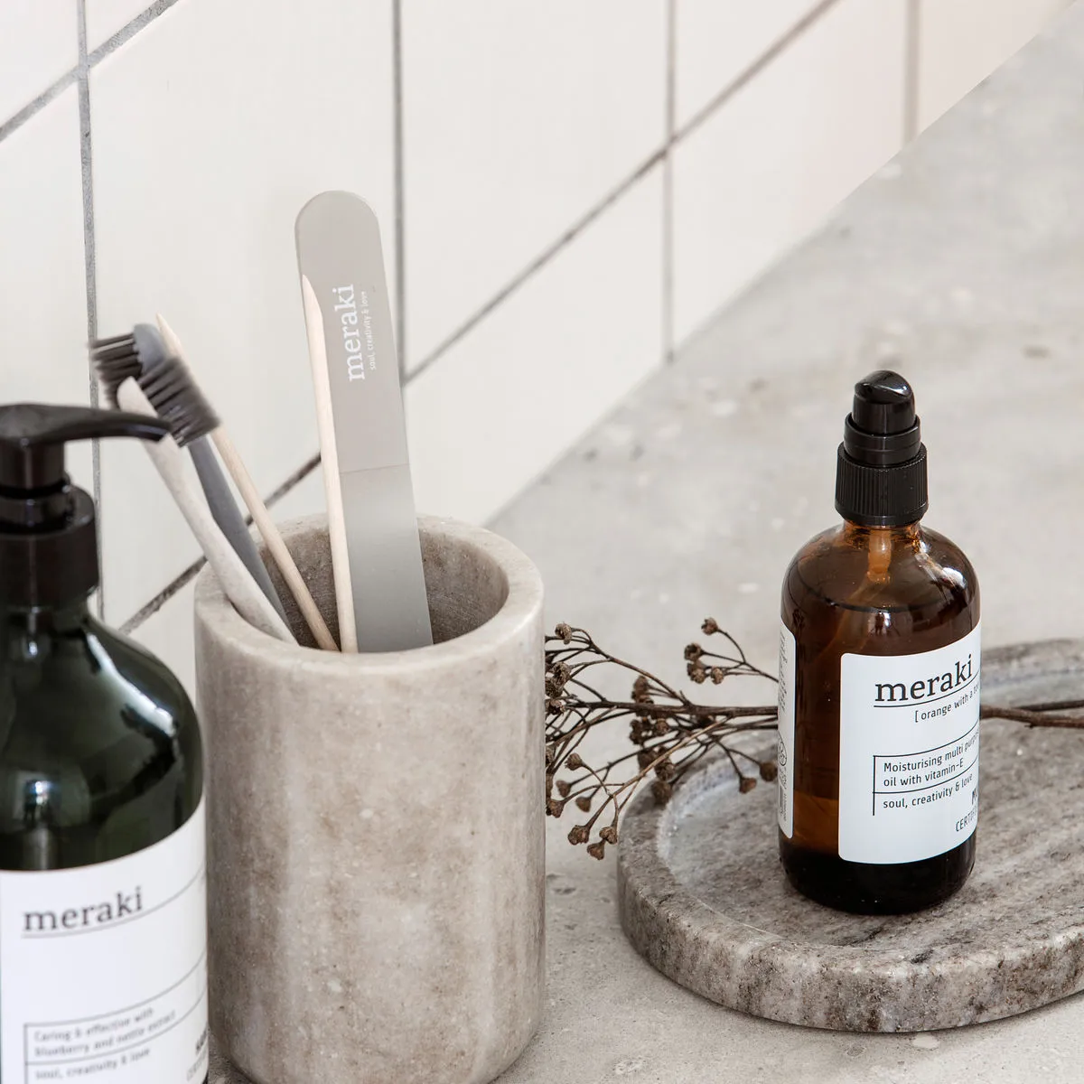 Meraki ovaal dienblad beige, 12,5x19,5 cm Meraki