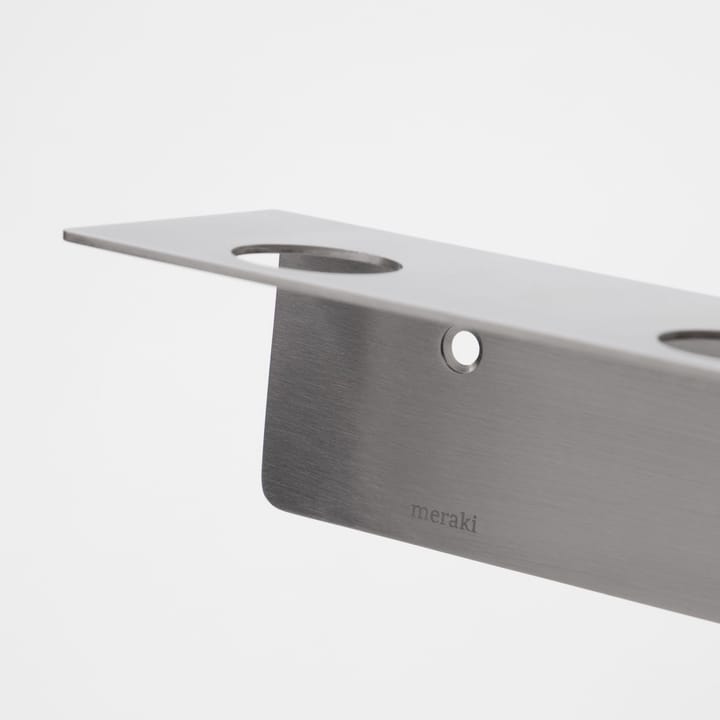 Meraki plank met flessenhanger en haak, Geborsteld staal Meraki