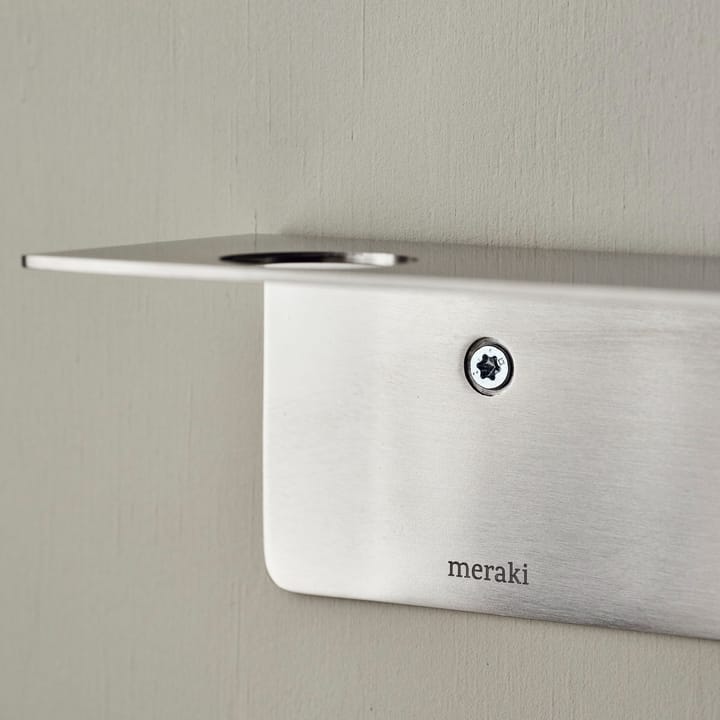 Meraki plank met flessenhanger en haak, Geborsteld staal Meraki