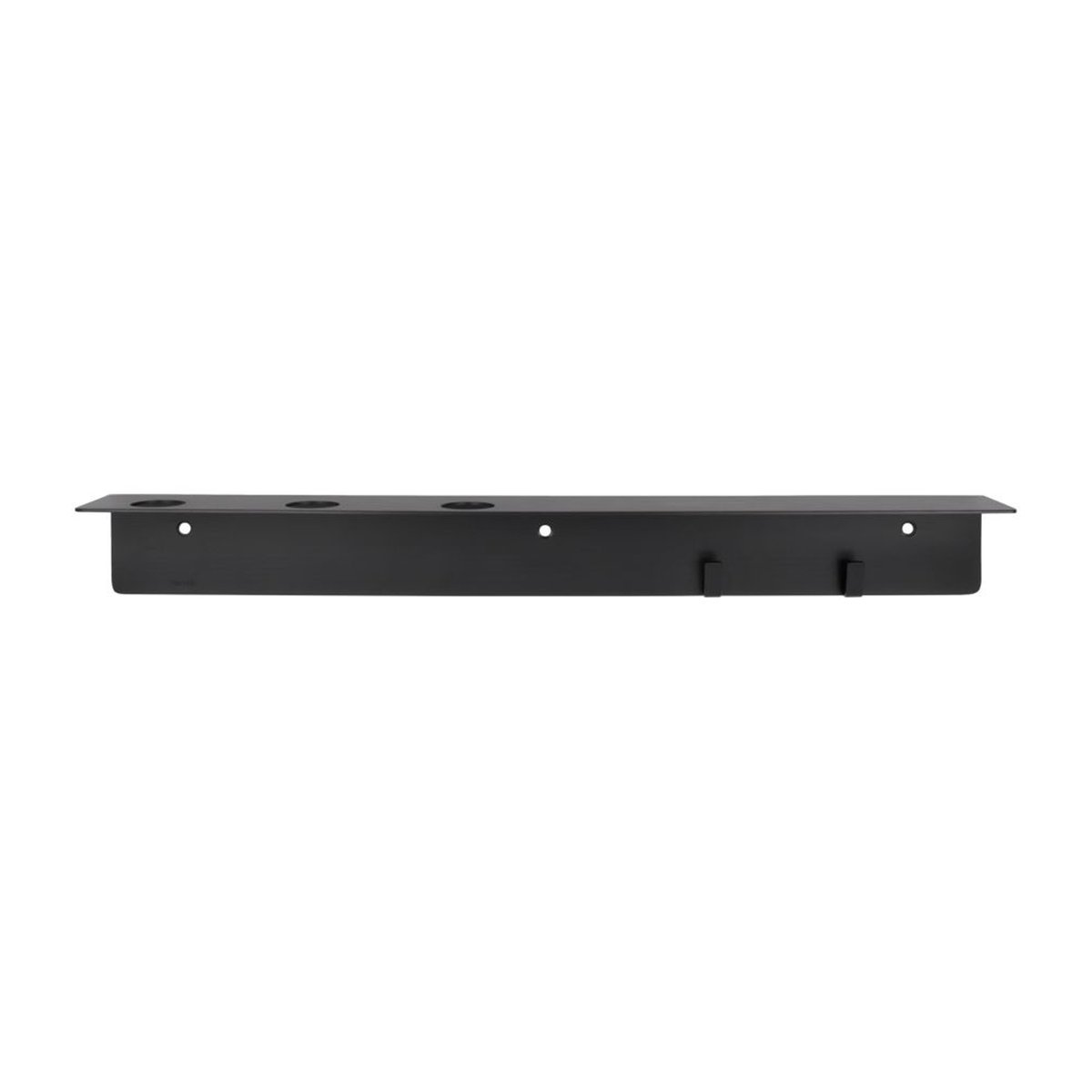 Meraki plank met flessenhanger en haak Geborstelde zwarte afwerking