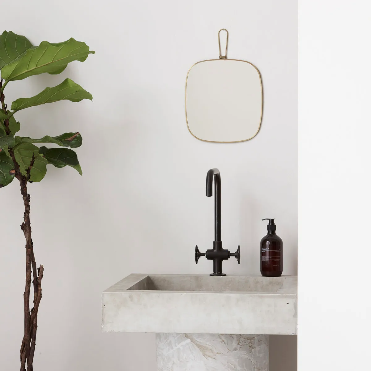 Meraki spiegel 26x28 cm, Messing Meraki