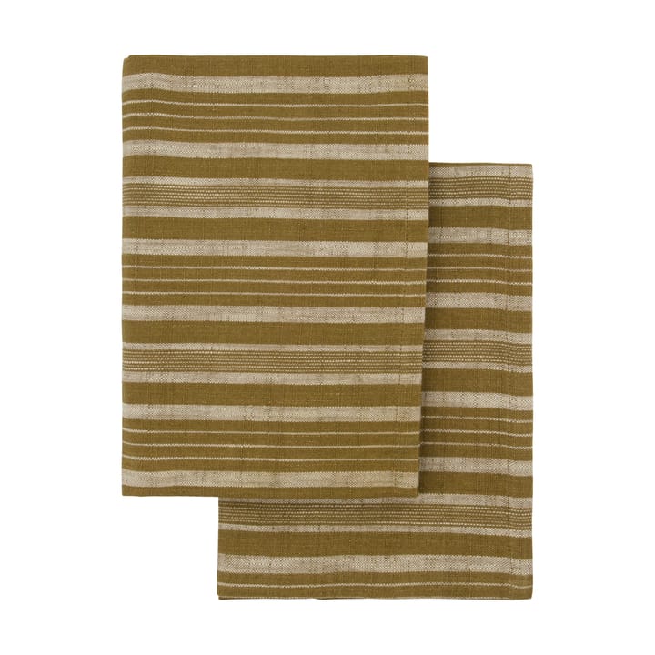 Meraki theedoek 50x70 cm 2-pack - Donker olijfgroen - Meraki