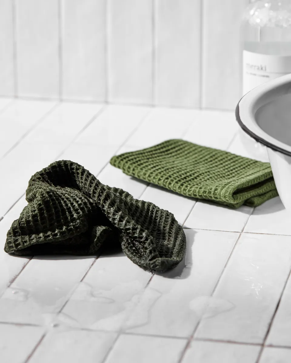 Meraki vaatdoek 30x30 cm 2-pack, Groen Meraki