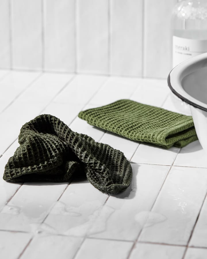 Meraki vaatdoek 30x30 cm 3-pack, Groen Meraki