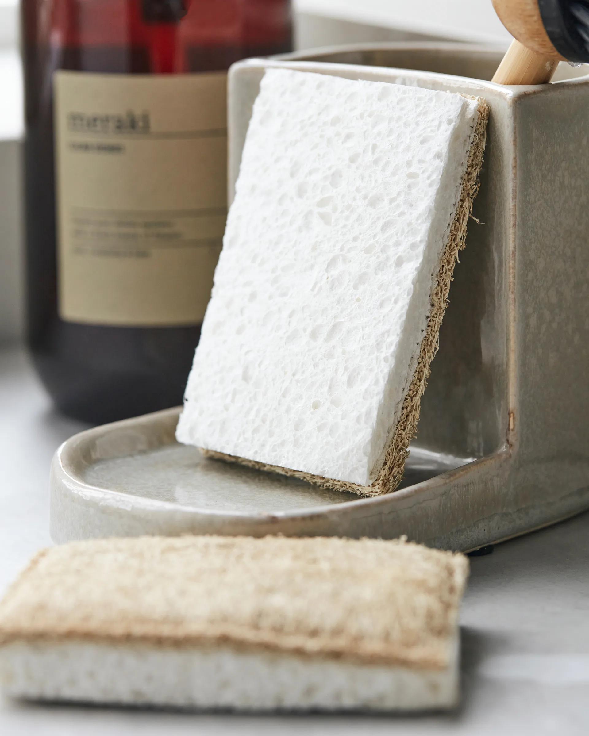 Reseda schoonmaakspons 2-pack, Natuur Meraki