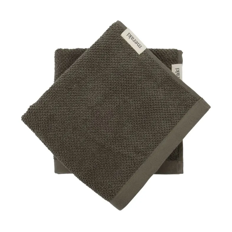 Solid handdoek 50x100 cm 2-pack, Army Meraki