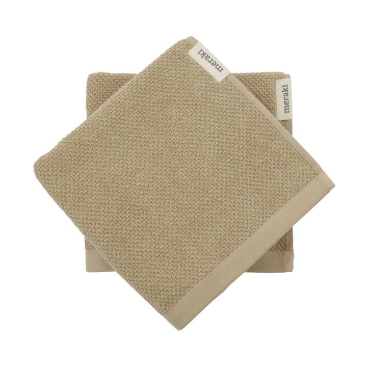 Solid handdoek 50x100 cm 2-pack - Safari - Meraki