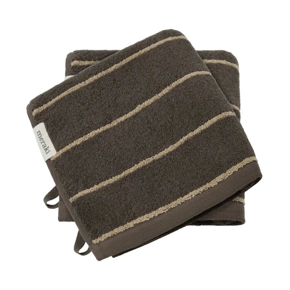 Stripe handdoek 50x100 cm 2-pack, Army Meraki