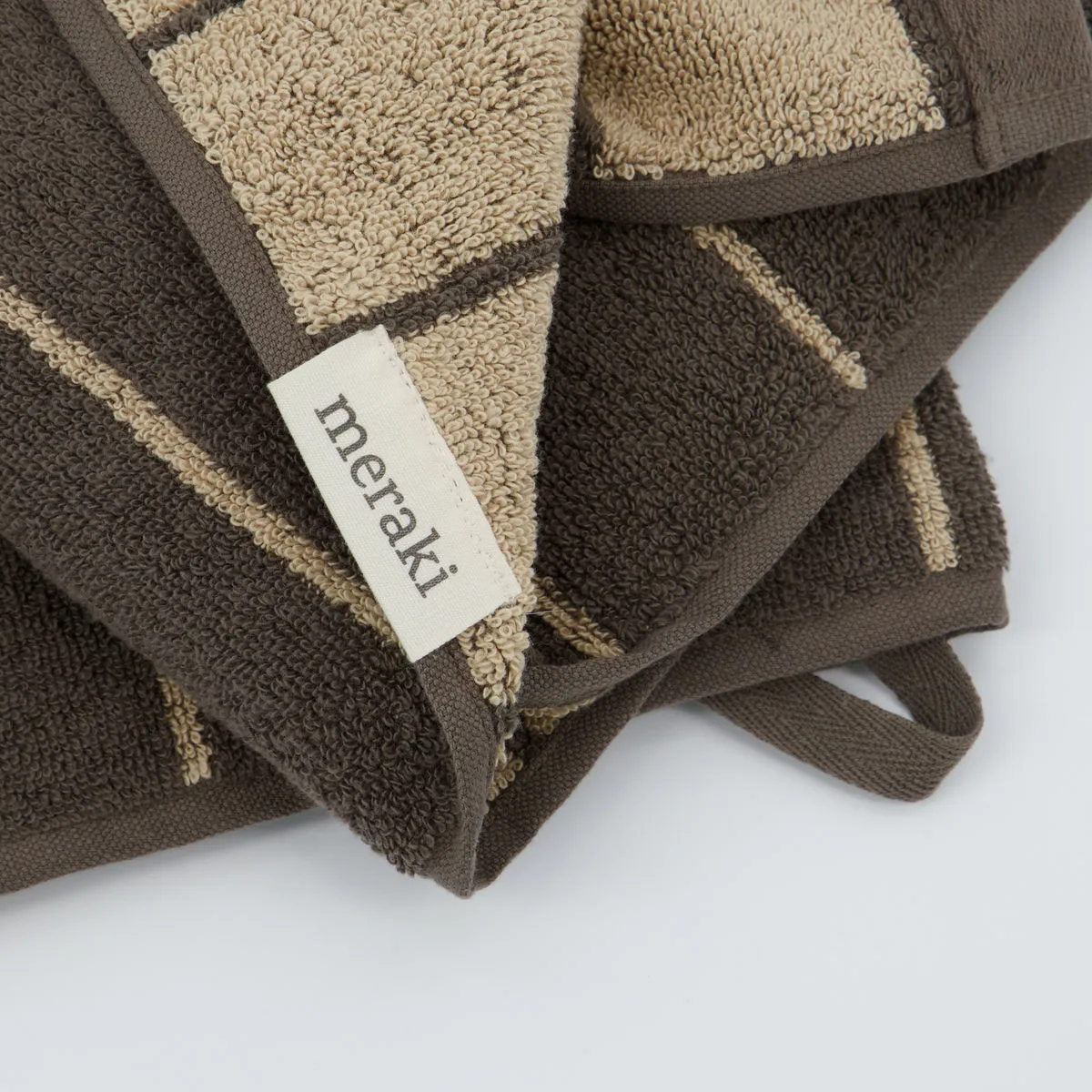 Stripe handdoek 50x100 cm 2-pack, Army Meraki