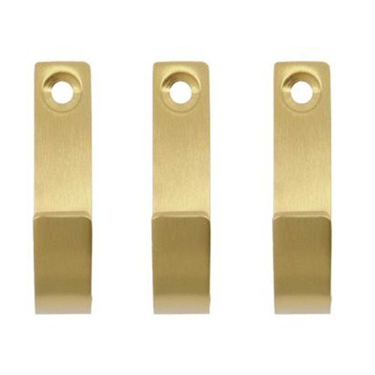 Meraki Thapsus haak 3-pack Geborstelde messing afwerking