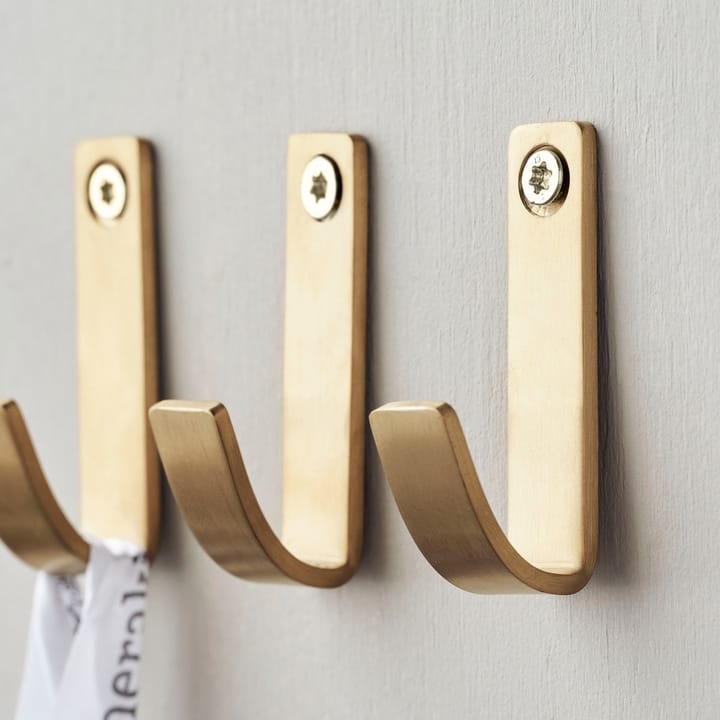 Thapsus haak 3-pack, Geborstelde messing afwerking Meraki
