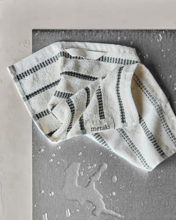 True washandje 3 stuks - Off-White-zwart - Meraki