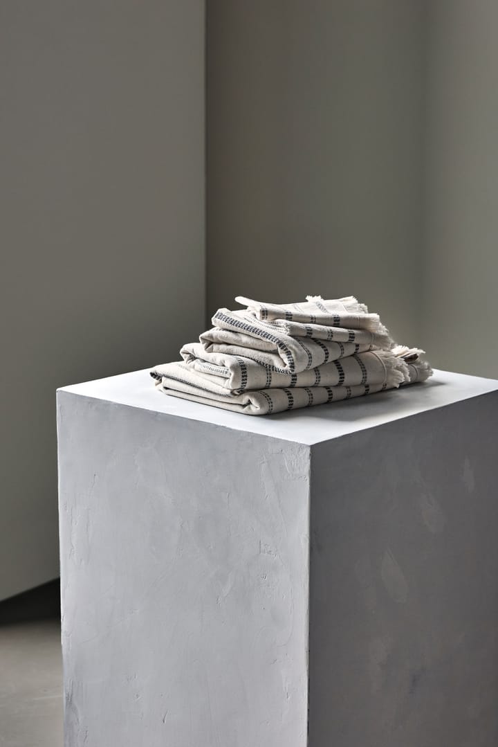 True washandje 3 stuks, Off-White-zwart Meraki