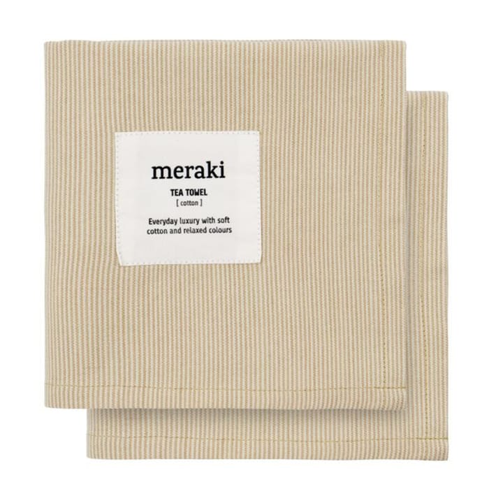 Verum keukenhanddoek 55x75 cm 2-pack, Off white-safari Meraki