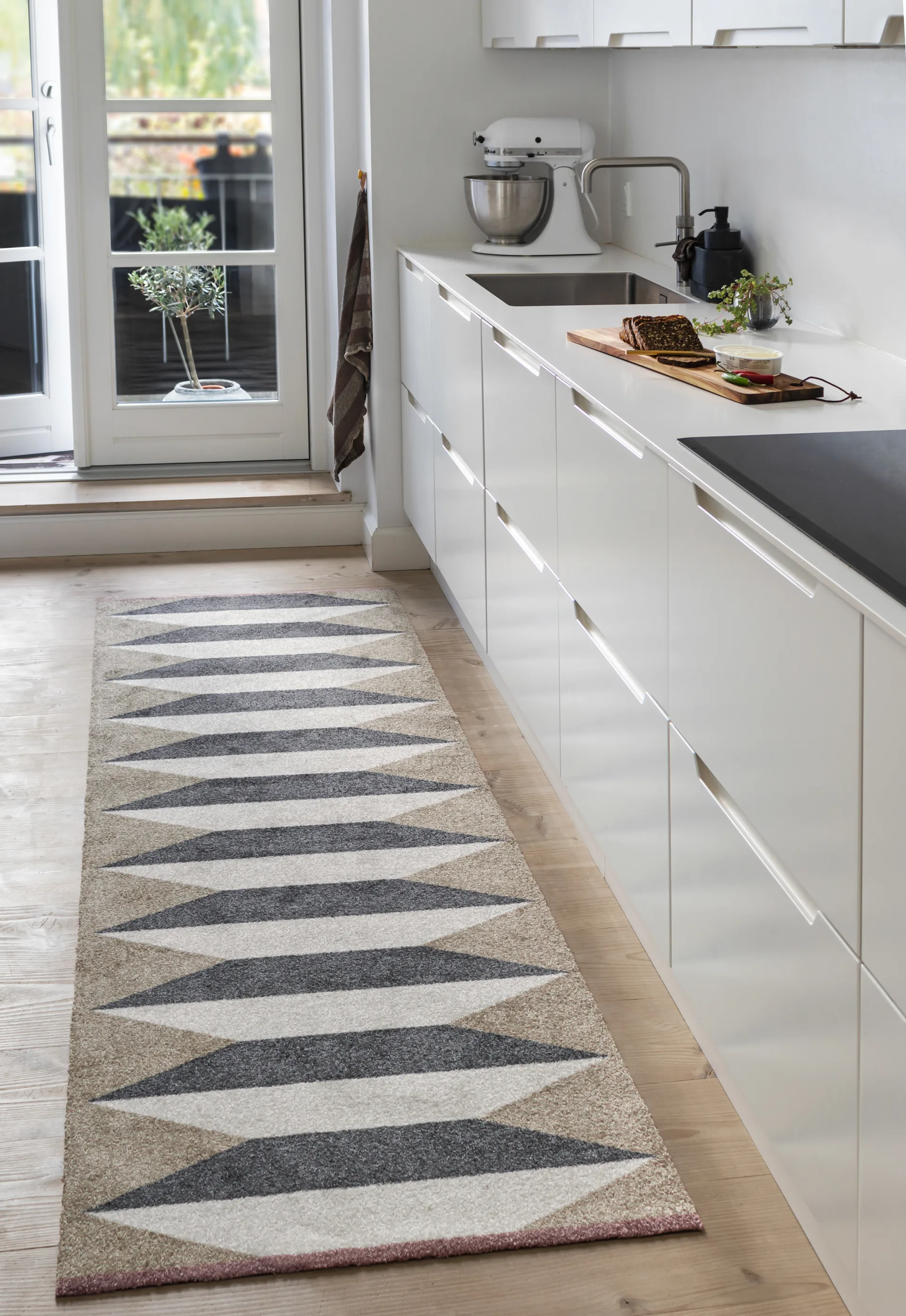 Accordion allround gangmat, Sand, 77x240 cm Mette Ditmer