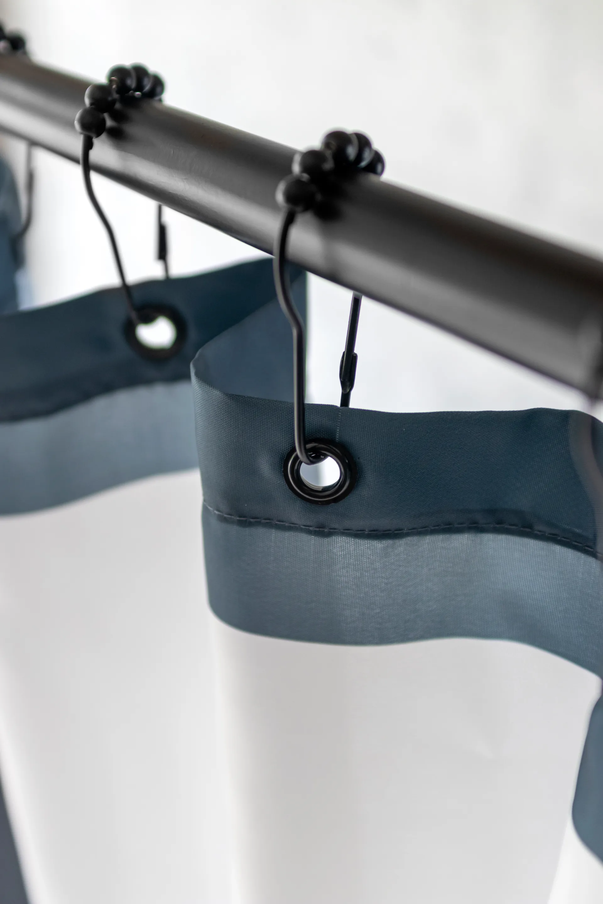 Aqua haken voor douchegordijn 10-pack, Zwart Mette Ditmer