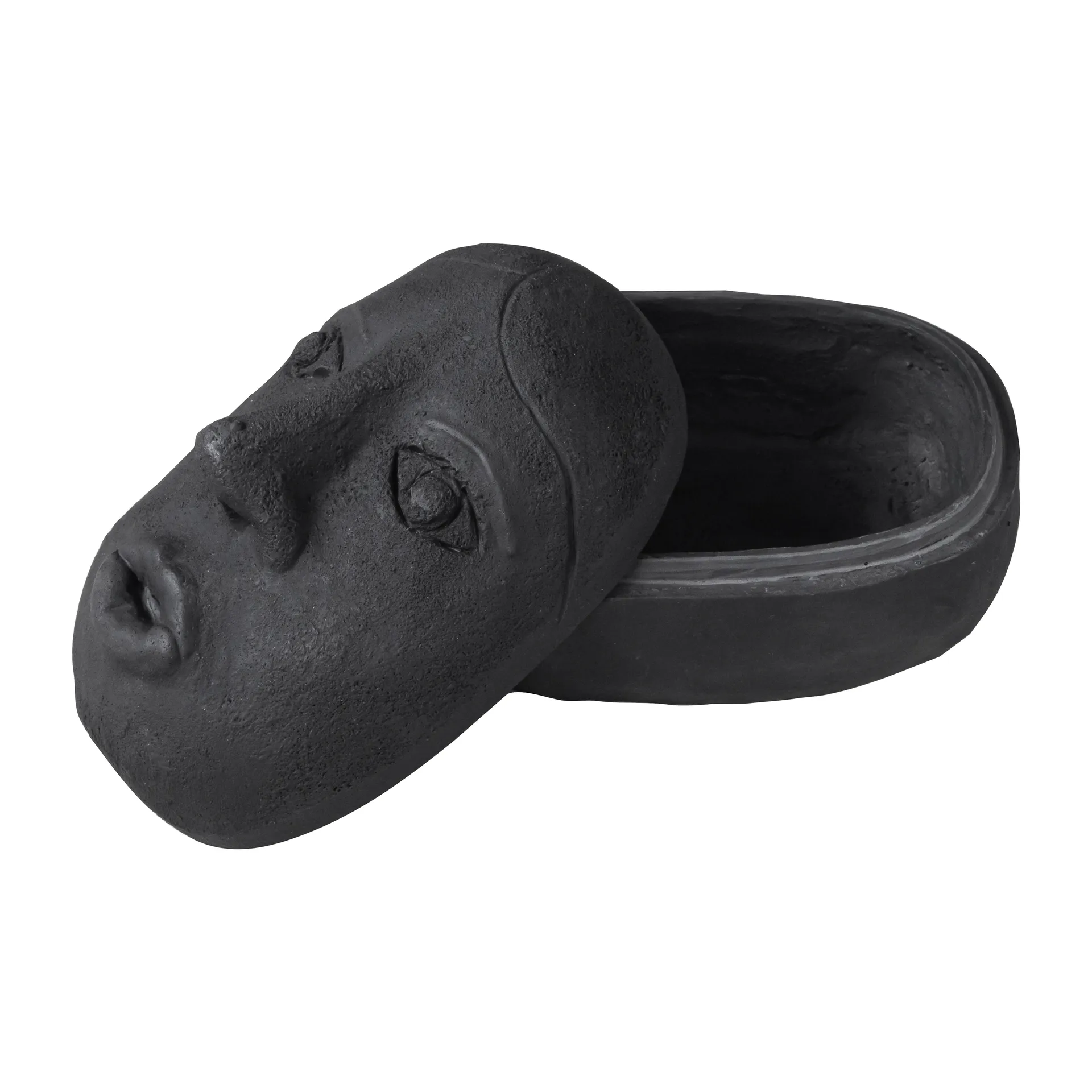 Art piece face pot 9x12 cm, Black Mette Ditmer