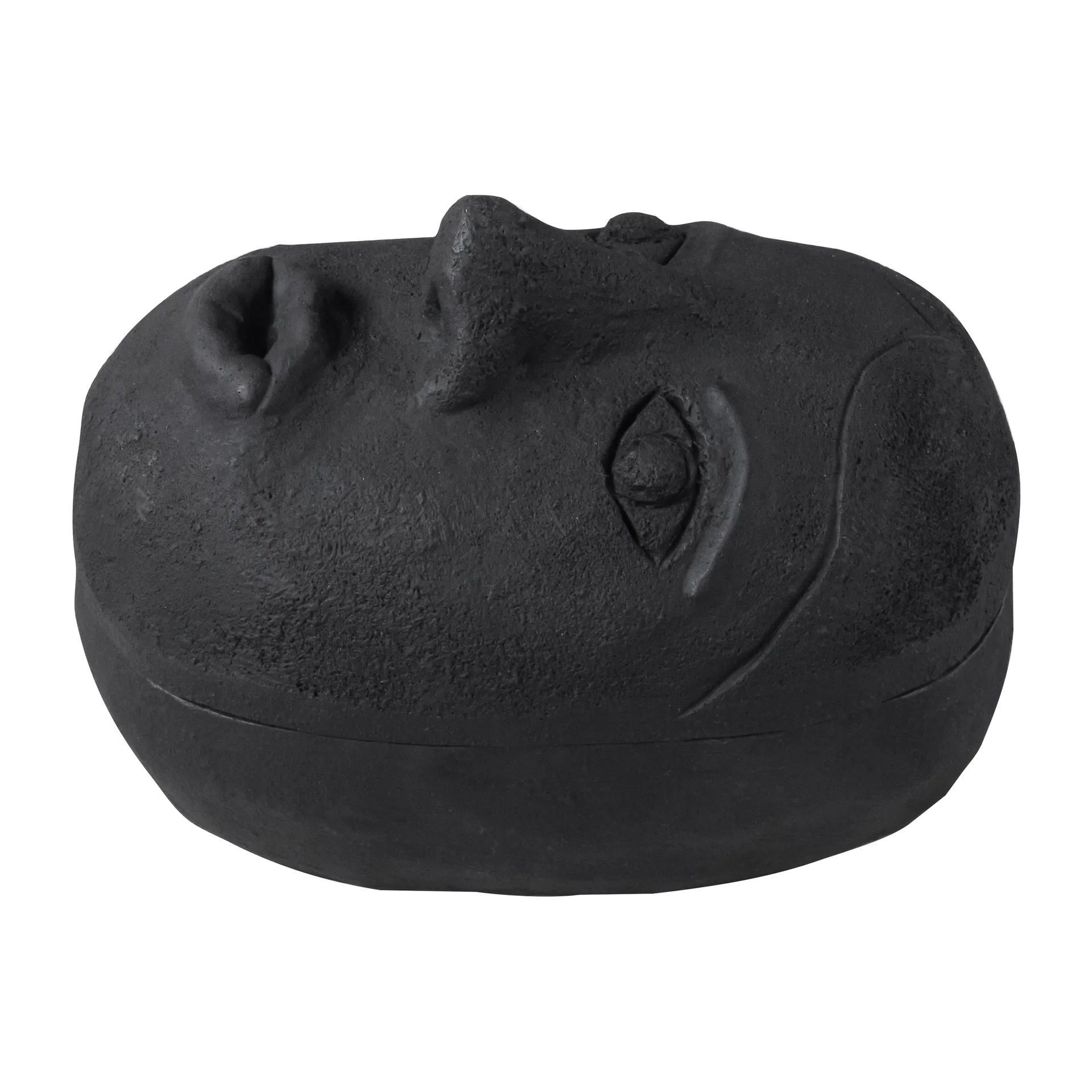 Art piece face pot 9x12 cm, Black Mette Ditmer