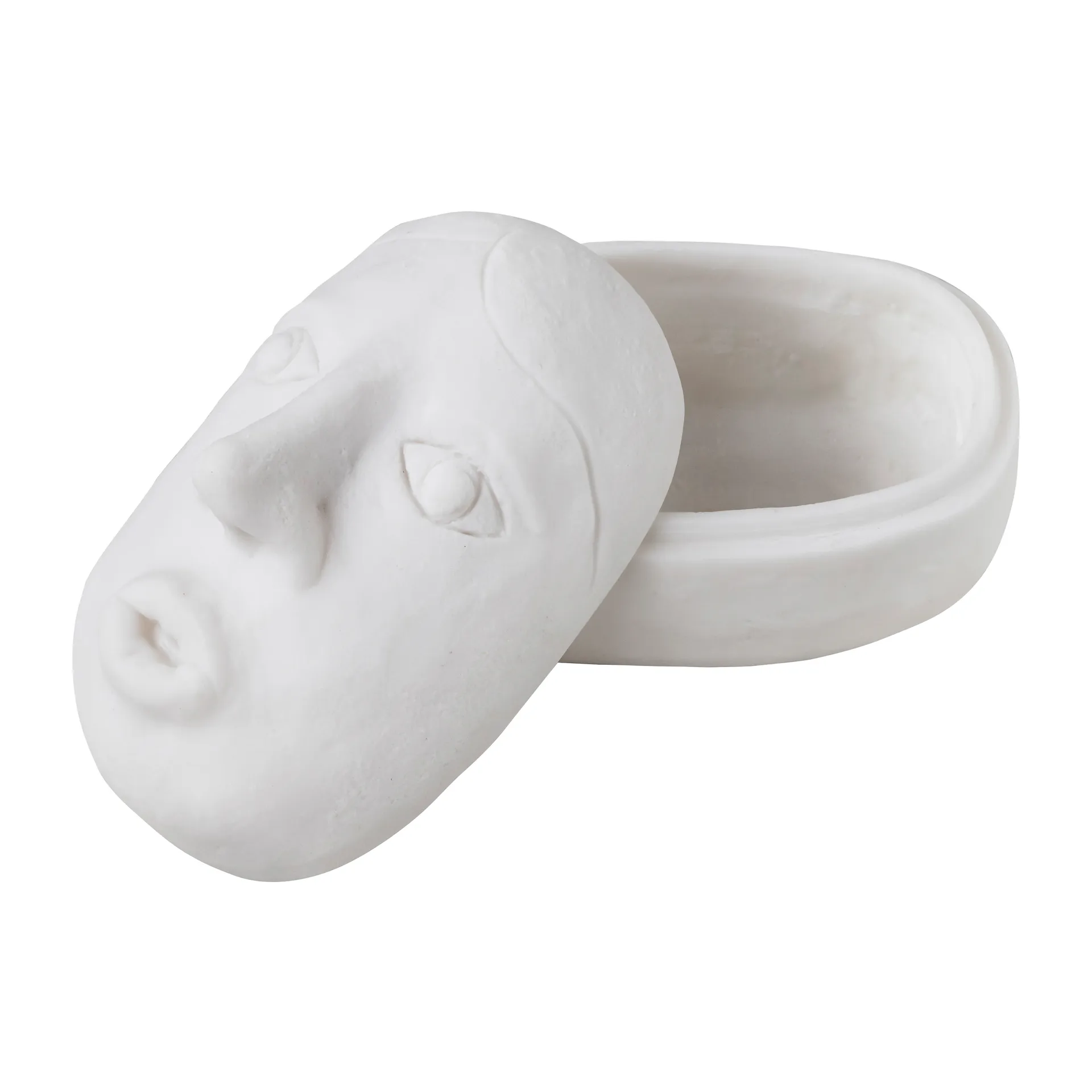 Art piece face pot 9x12 cm, Off-white Mette Ditmer