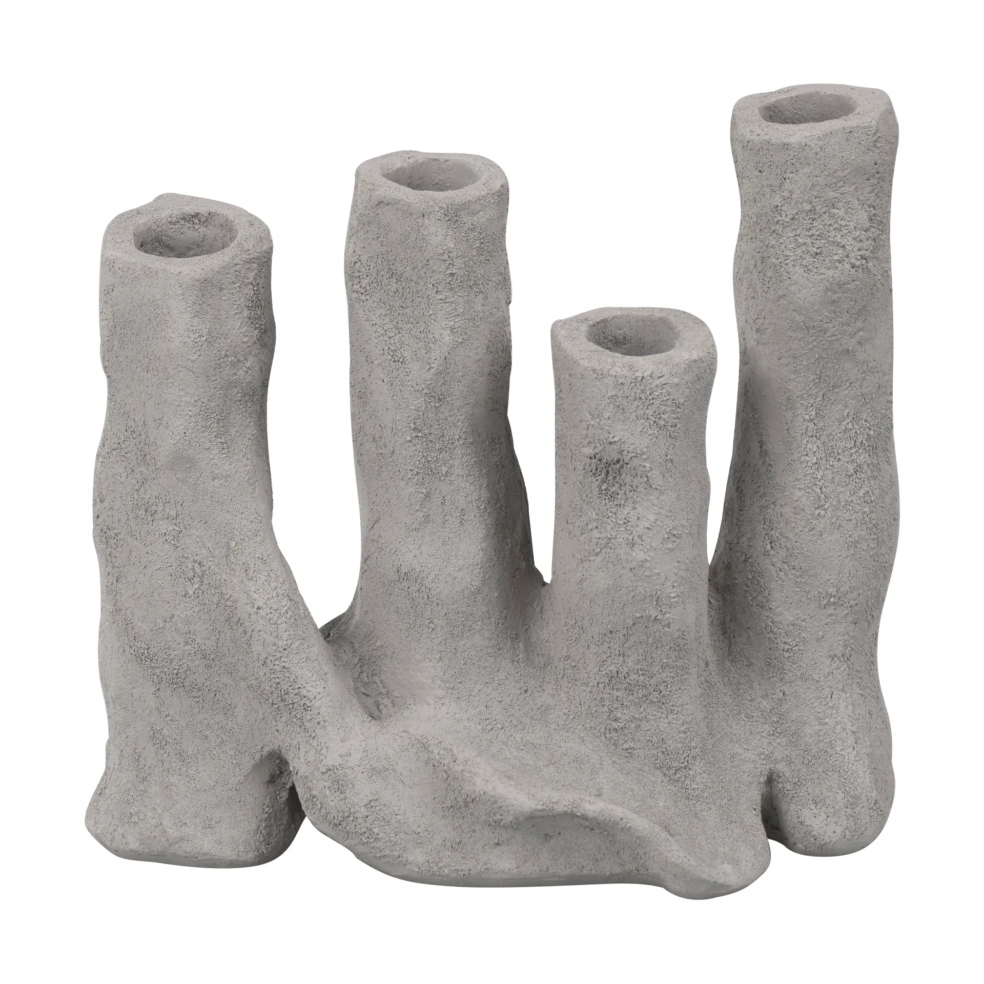 Art piece four kandelaars, Light grey Mette Ditmer