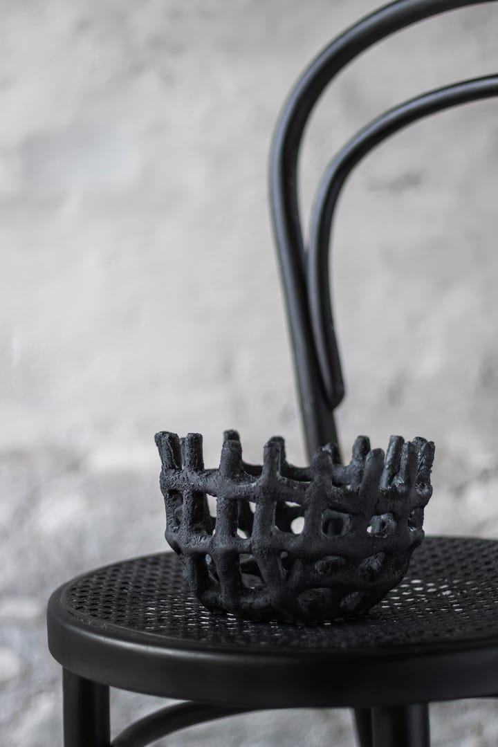 Art Piece gevlochten mand, Black Mette Ditmer