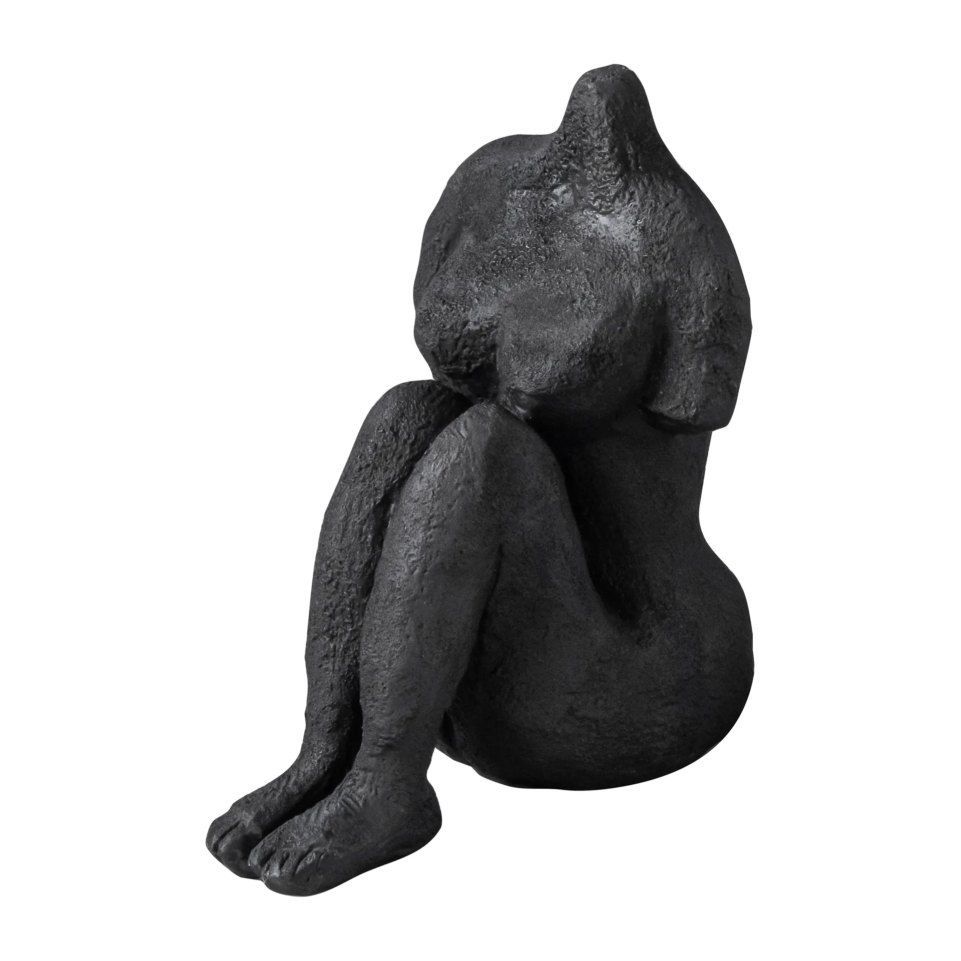 Art piece zittende vrouw 14 cm, Black Mette Ditmer