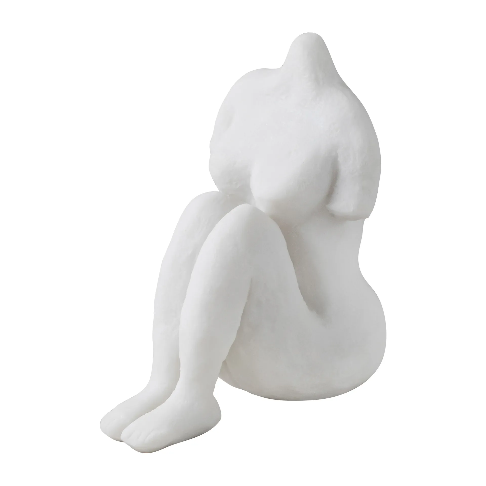 Art piece zittende vrouw 14 cm, Off-white Mette Ditmer