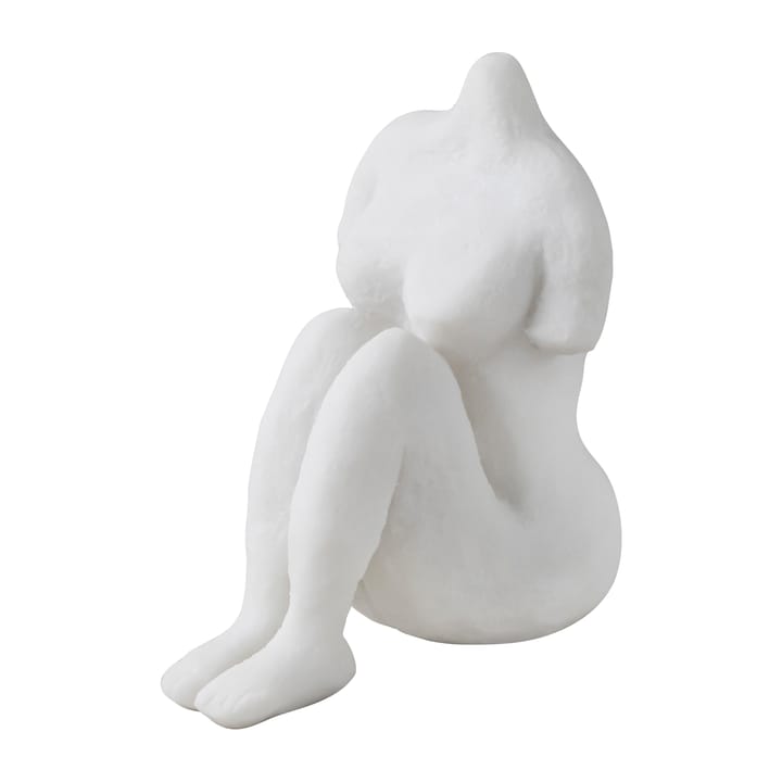 Art piece zittende vrouw 14 cm - Off-white - Mette Ditmer