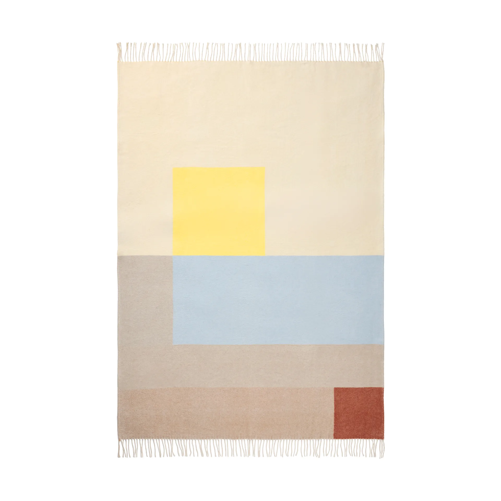 Brick plaid 125x190 cm, Light yellow. Mette Ditmer