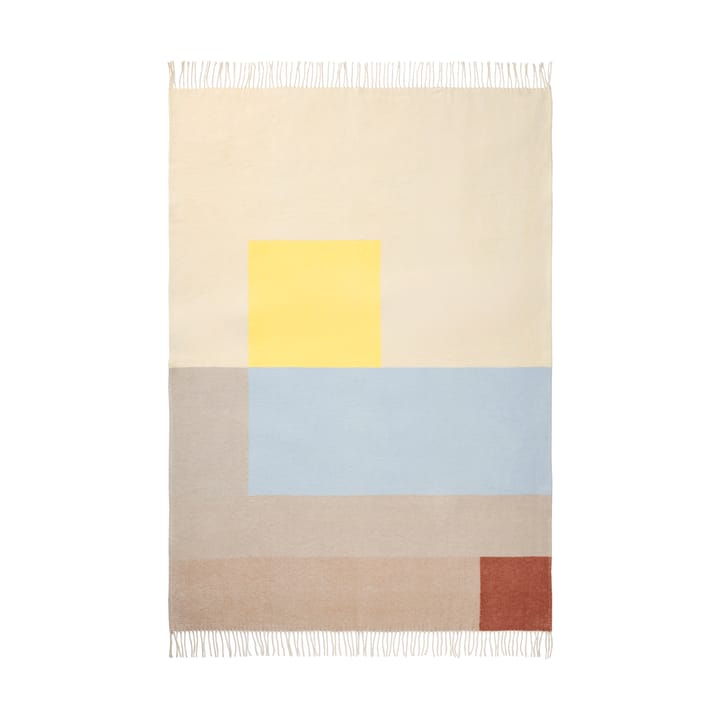 Brick plaid 125x190 cm - Light yellow. - Mette Ditmer