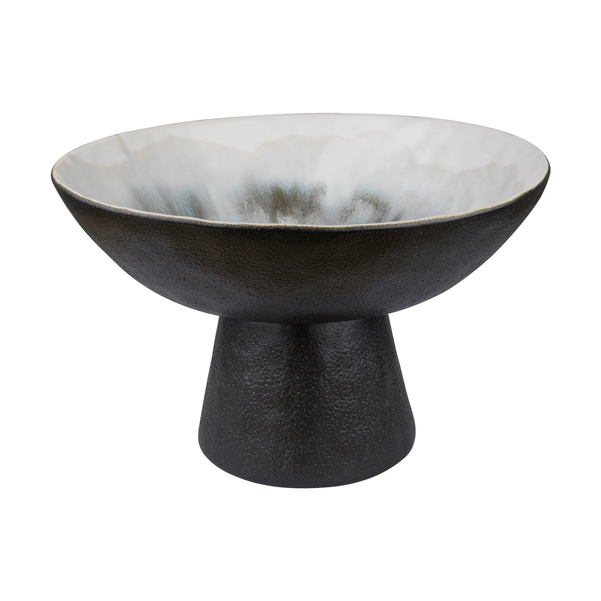 By Hand schaal op voet Ø31,5x20 cm, Off-white Mette Ditmer