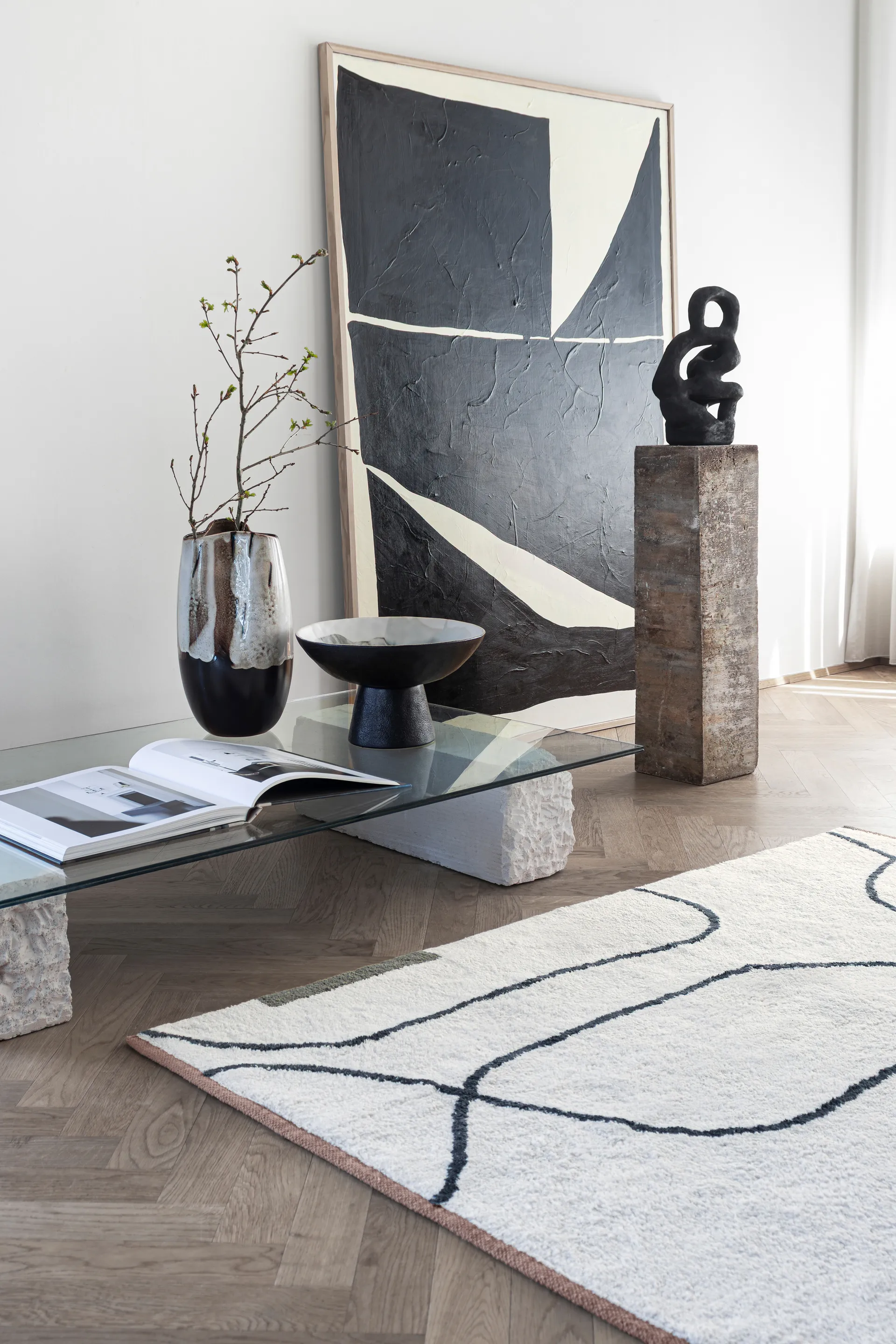 By Hand vaas large 38,5 cm, Off-white Mette Ditmer