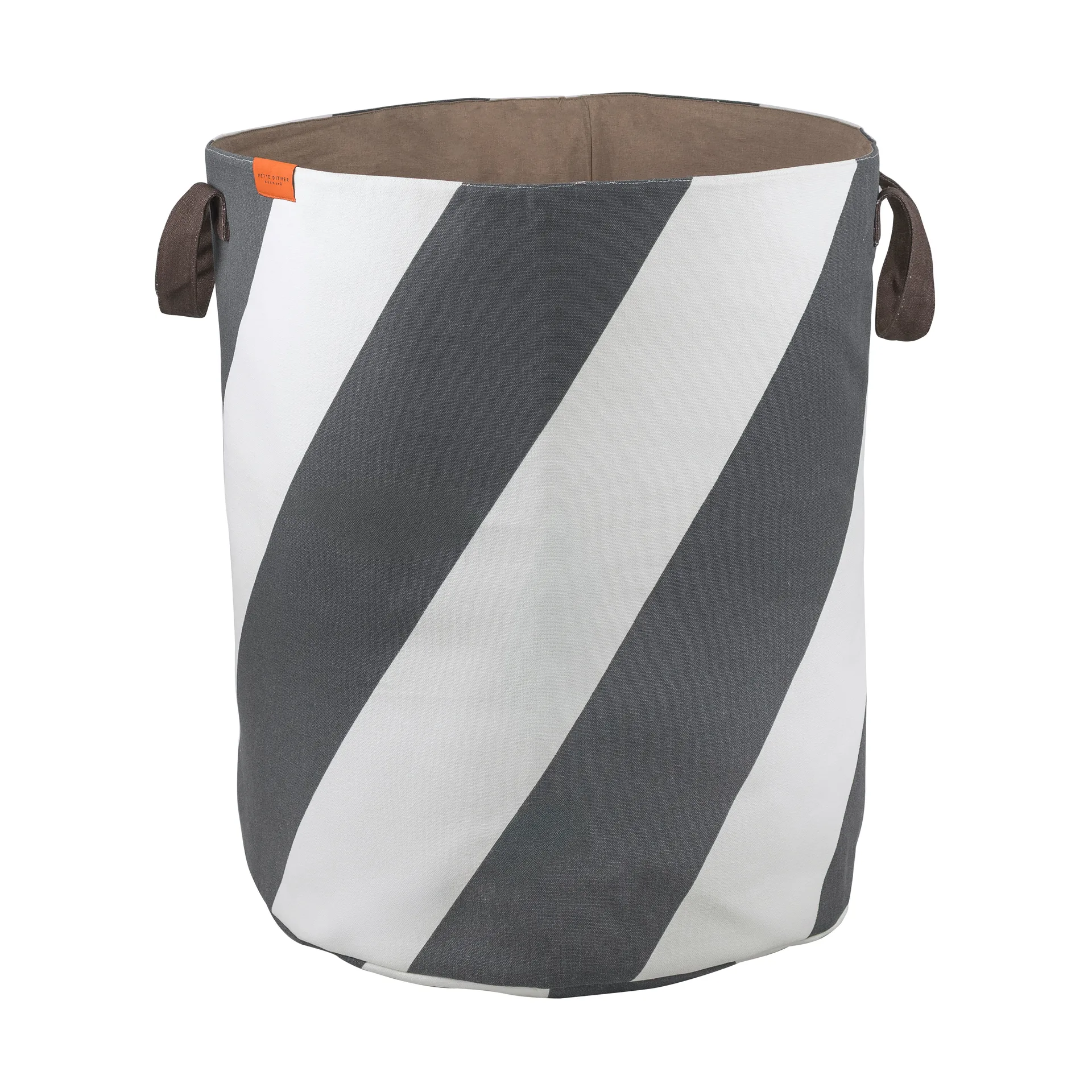 Diagonaal wasmand Ø40x50 cm, Dark grey-off-white Mette Ditmer