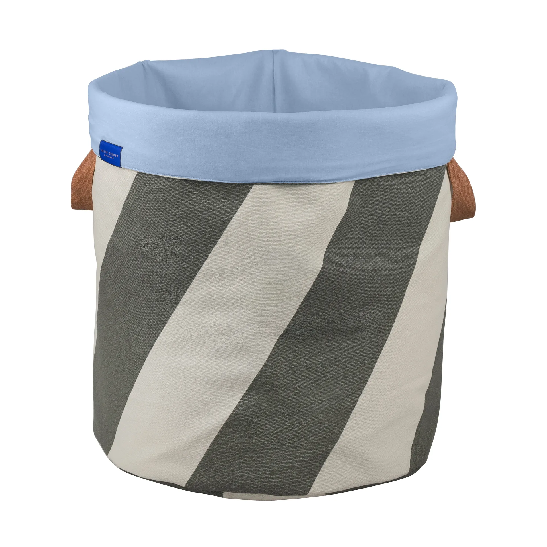 Diagonaal wasmand Ø40x50 cm, Dark olive-sand Mette Ditmer