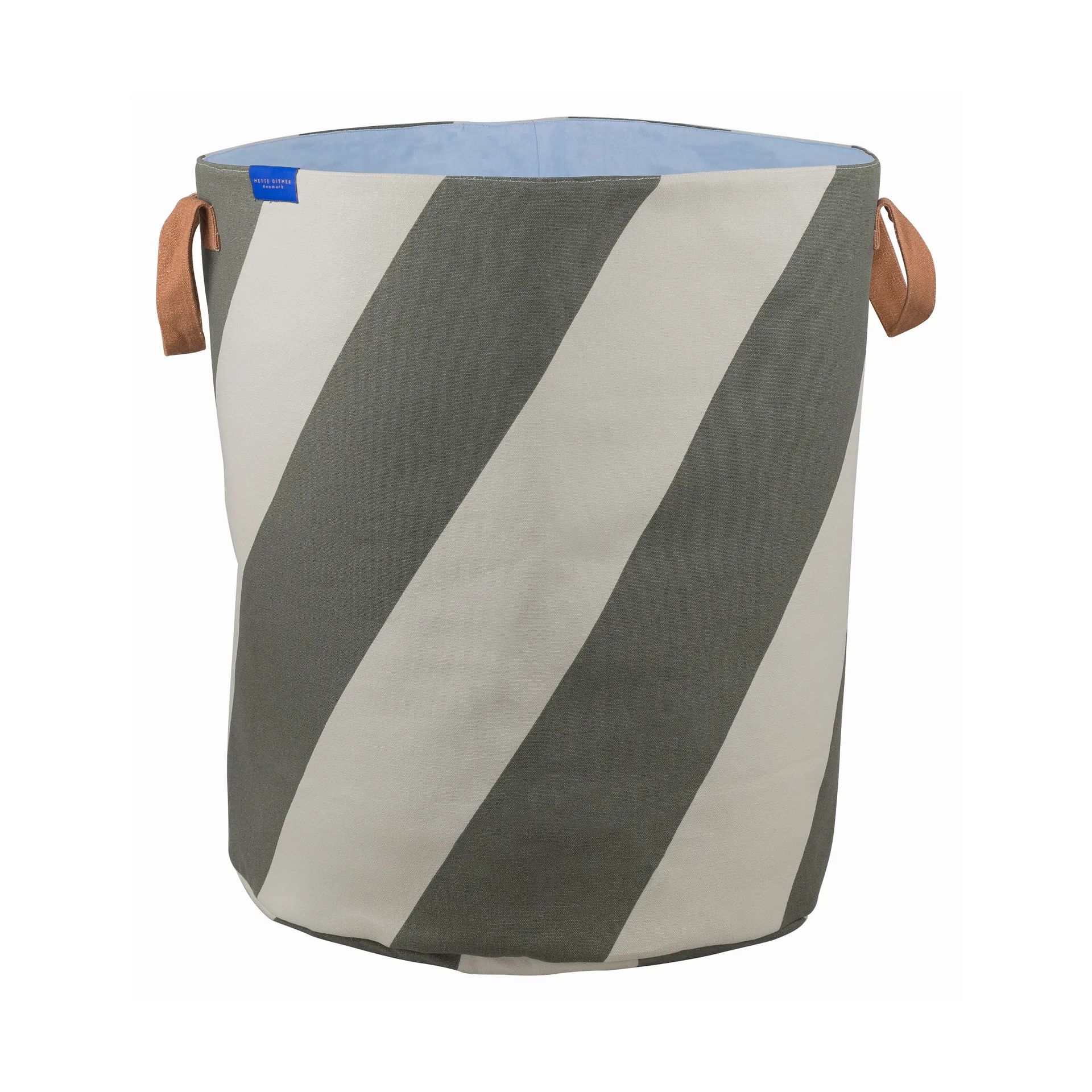 Diagonaal wasmand Ø40x50 cm, Dark olive-sand Mette Ditmer