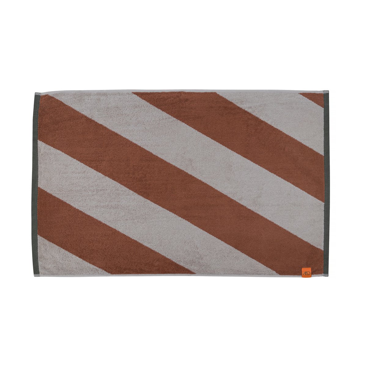 Mette Ditmer Diagonal badmat 50x80 cm Baksteen | Scandinavisch Interieur | Badmatten | Bruin