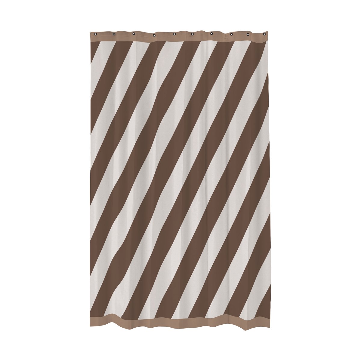 Mette Ditmer Diagonal douchegordijn 150x200 cm Chocolate
