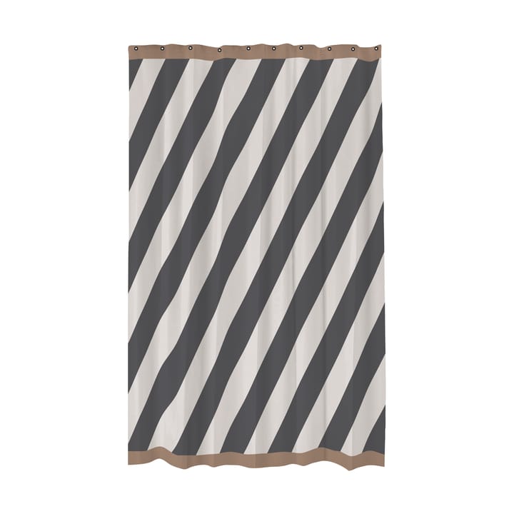 Diagonal douchegordijn 150x200 cm - Dark grey - Mette Ditmer