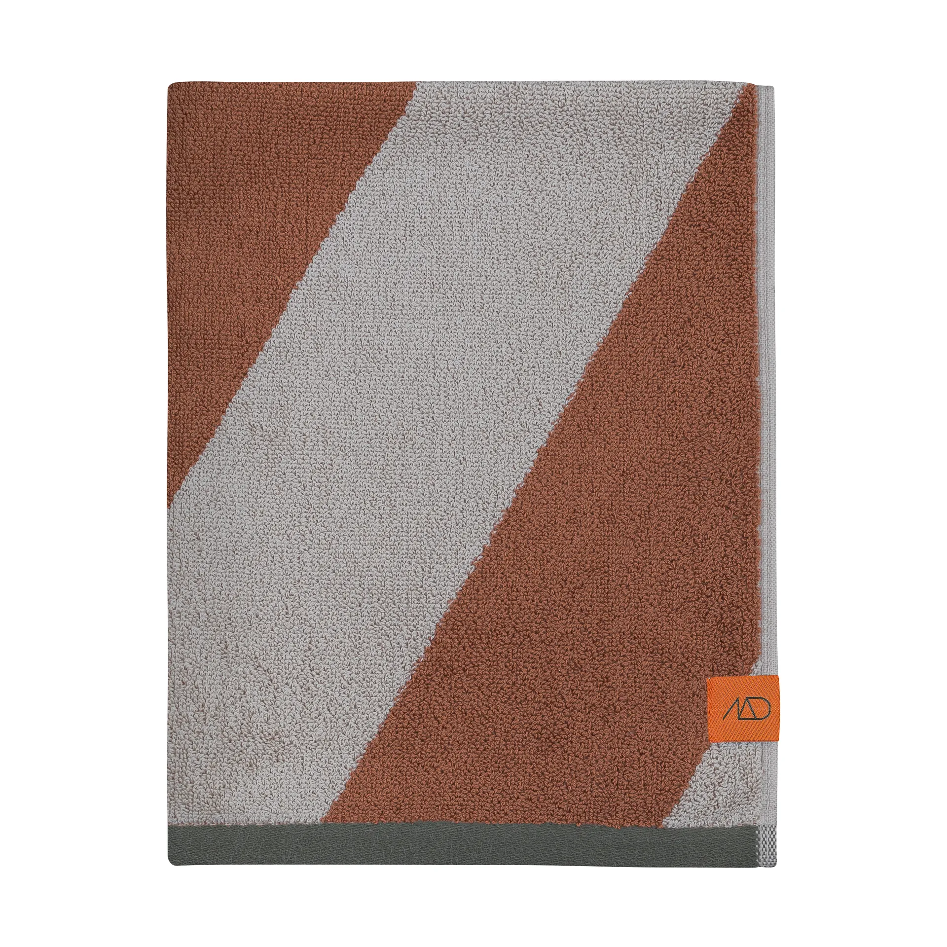 Diagonal gastenhanddoek 40x55 cm 2-pack, Baksteen Mette Ditmer