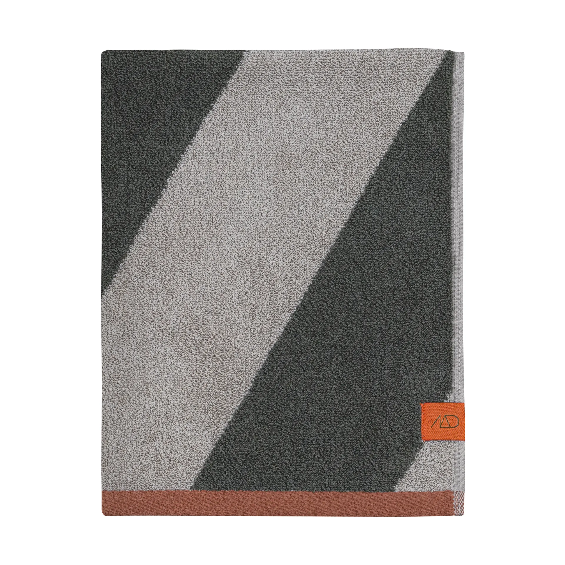 Diagonal gastenhanddoek 40x55 cm 2-pack, Dark olive Mette Ditmer