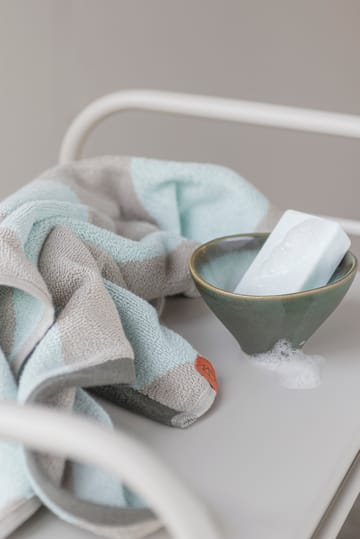 Diagonal gastenhanddoek 40x55 cm 2-pack - Mintgroen - Mette Ditmer
