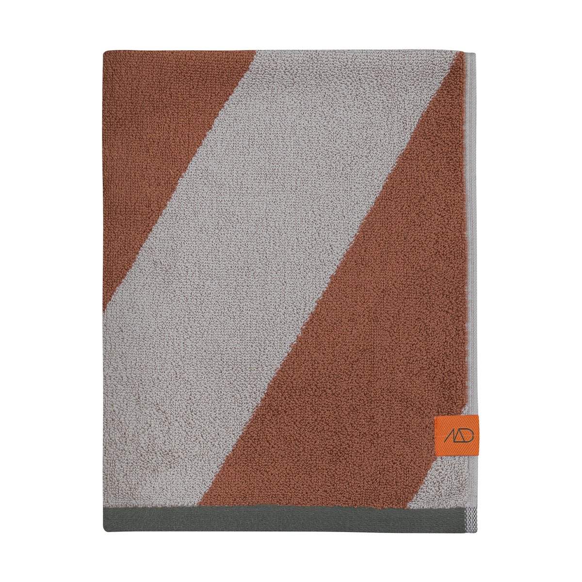 Mette Ditmer Diagonal handdoek Brick, 50x90 cm | Scandinavisch Interieur | Badhanddoeken | Grijs
