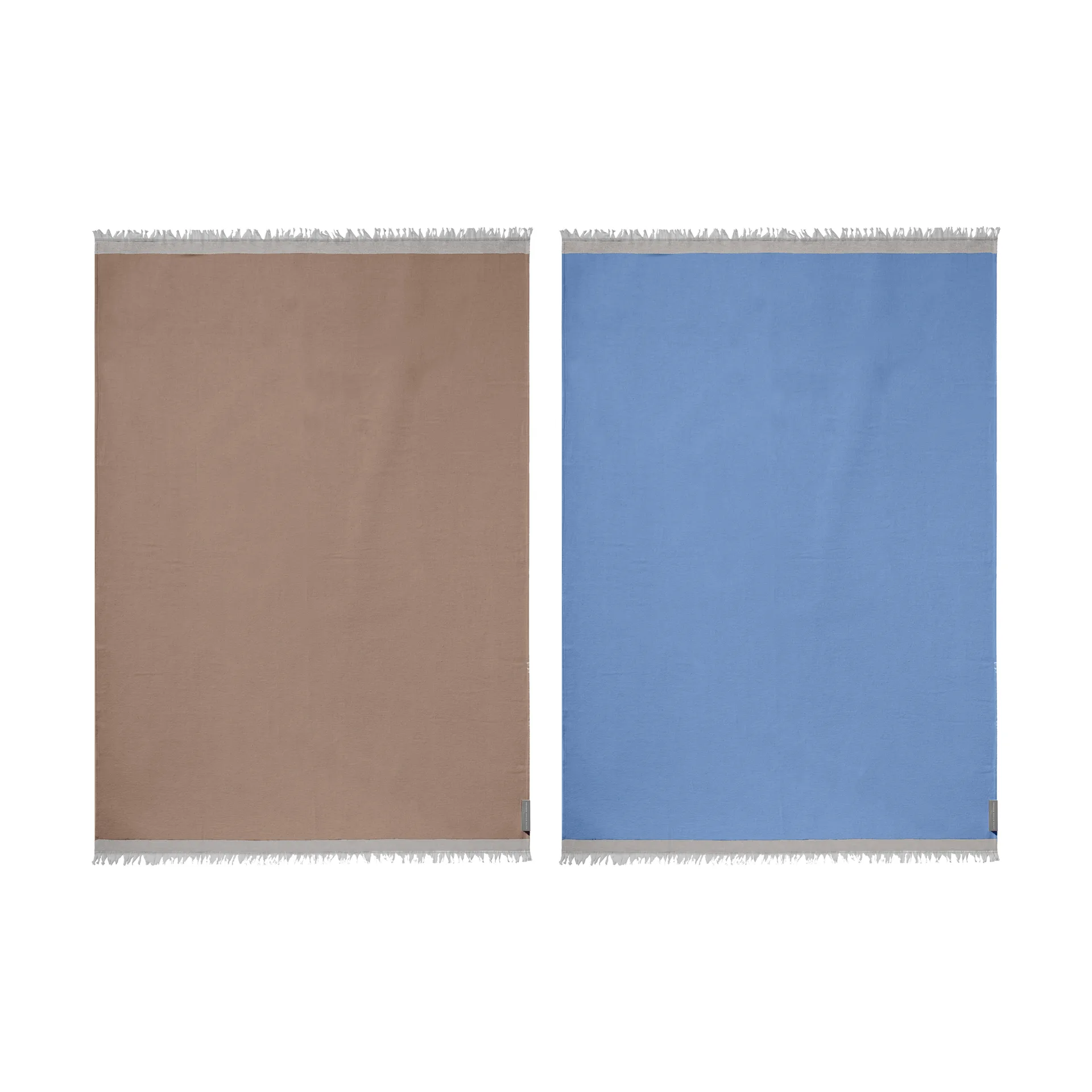 Duet plaid, Beige-Blauw (beige-blauw), 130x175 cm Mette Ditmer