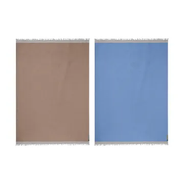 Duet plaid - Beige-Blauw (beige-blauw), 130x175 cm - Mette Ditmer