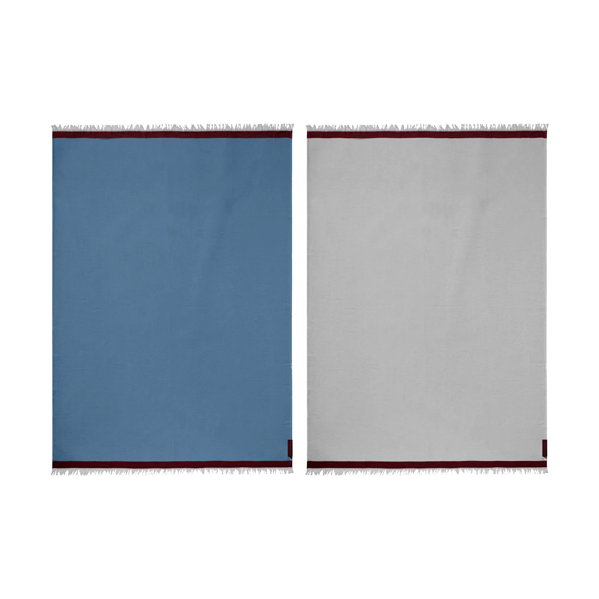 Duet plaid, Blauw-Beige (blauw-beige), 130x175 cm Mette Ditmer
