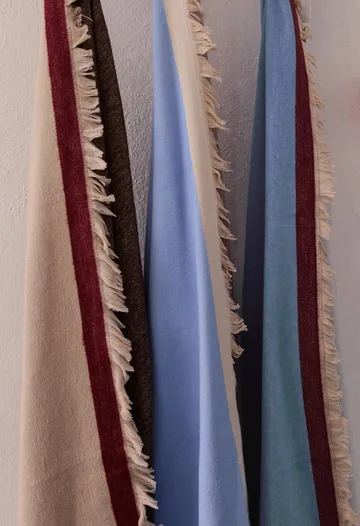 Duet plaid - Blauw-Beige (blauw-beige), 130x175 cm - Mette Ditmer