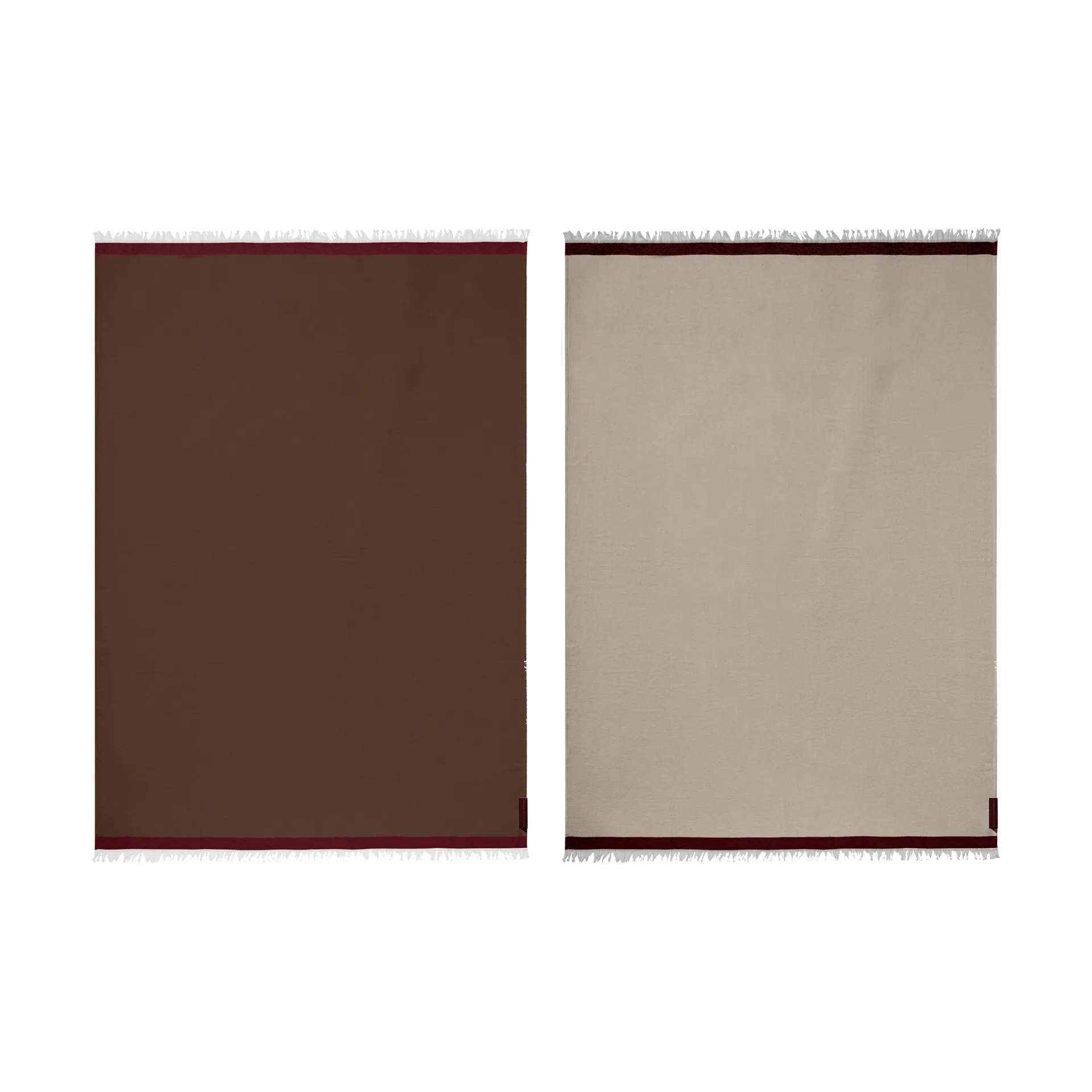 Duet plaid, Bruin-Beige (bruin-beige), 130x175 cm Mette Ditmer